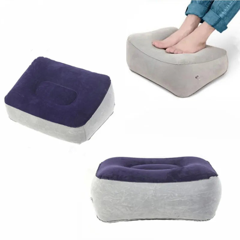 Repose-pieds gonflable : coussin veineux portable avec poches de rangement  et pompes, repose-pieds, repose-pieds